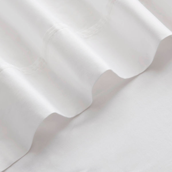 English Elm 5 Egyptian Cotton Split King Sateen Sheet Set with Deep Pockets Breathable Luxurious Feel White 5 L x 14 W x 12.25 H B035P381315
