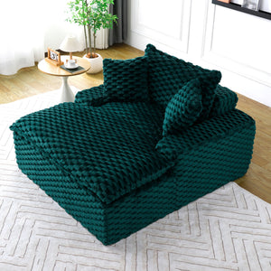 English Elm 51 Compact Comfort Sofa with Turtle Fleece, 51" Cozy Single Seat with Two Pillows, Modern Minimalist Design W3371P353193