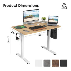 English Elm Stary Electric Standing Desk - Adjustable Height Sit-Stand Home Office Workstation For Productivity T3623P339390-GIGA