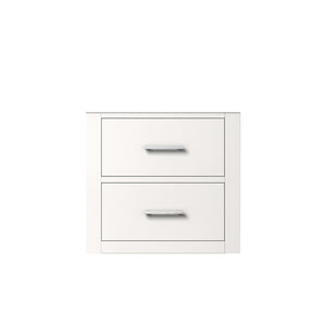 English Elm White Midcentury Wallhung Vanity 20" W x 18" D - Single Sink, Soft-Close Drawer, Fully Assembled B2731P257895