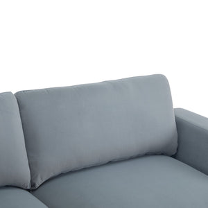 English Elm Package Three Seat Woven Fabric Sofa Scandinavian Minimalist White Living Room Gray N767P240702G