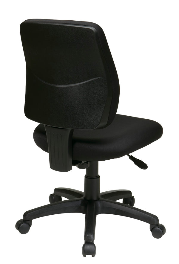 OSP Home Furnishings Deluxe Armless Task Chair with Padded Seat Greenguard Certified Ergonomic Office Seating 33101-30