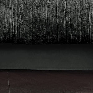 English Elm Turin Luxe 7-Piece Comforter Set King with Crinkle Velvet Texture, Bed Skirt, Shams & Pillows Charcoal B340P341994