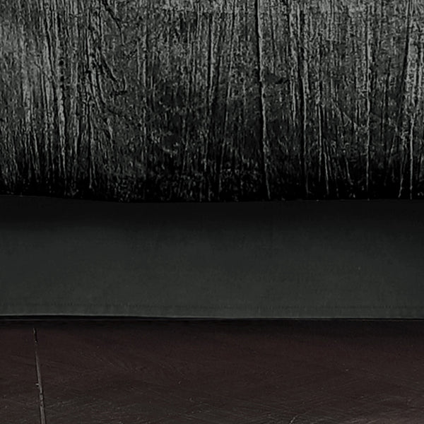 English Elm Turin Luxe 7-Piece Comforter Set King with Crinkle Velvet Texture, Bed Skirt, Shams & Pillows Charcoal B340P341994