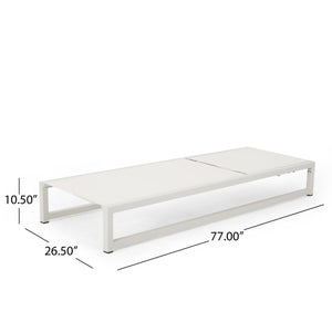 English Elm Christopher Knight Home® - Venice Chaise Lounge - Adjustable, Lightweight, Weather-Resistant Poolside Comfort With Mesh Seating 61698.00WWHIMP2