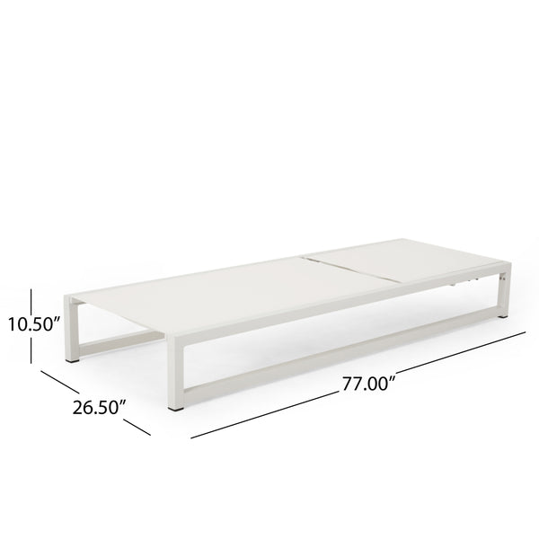 English Elm Christopher Knight Home® - Venice Chaise Lounge - Adjustable, Lightweight, Weather-Resistant Poolside Comfort With Mesh Seating 61698.00WWHIMP2