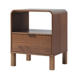 24" Rounded Edge 1 Drawer Nightstand Brown ELIB4CBR Walker Edison