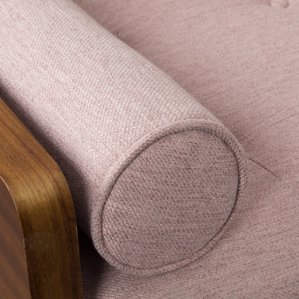 English Elm Aidan Tufted Fabric Sofa with Diamond Stitching and Gold Tipped Rubberwood Legs Blush 61688.00LBLSH
