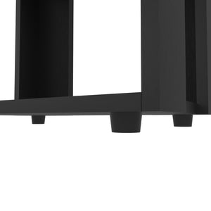 English Elm FM Modoc Bookcase Melamine Black – Tall 3-Shelf Open Storage Unit for Books, Decor & Small Spaces B128P269890