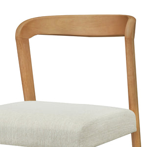English Elm Christopher Knight Home® - Solid Rubber Wood Counter Stools Set Of 2 - Natural Oak & Beige Upholstery For Modern Comfort N771P292086Q