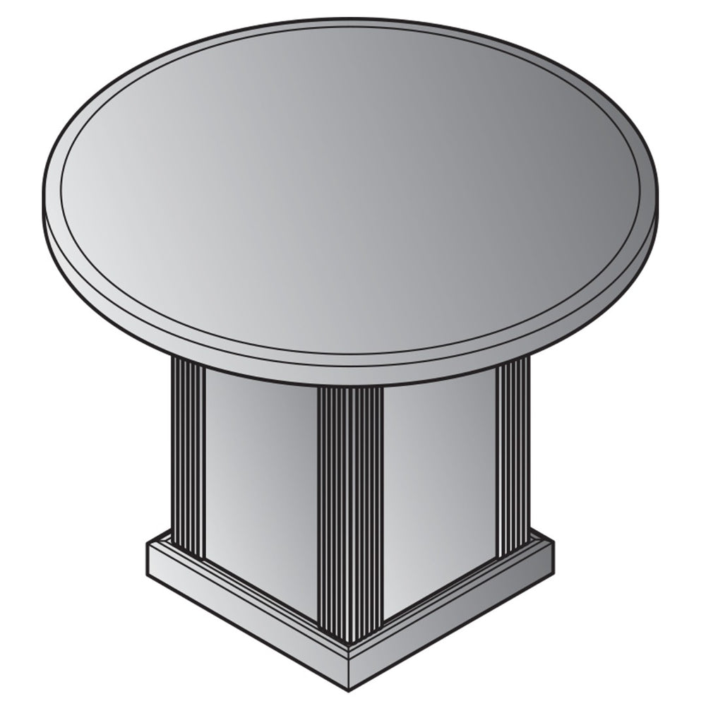 OSP Home Furnishings Townsend Round Dining Table Seats Six with Classic Style for Any Gathering Space TOW-59-CHY