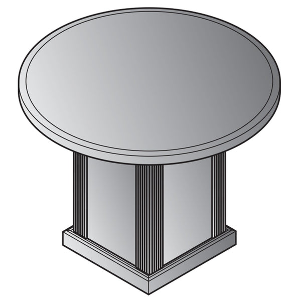 OSP Home Furnishings Townsend Round Dining Table Seats Six with Classic Style for Any Gathering Space TOW-59-CHY