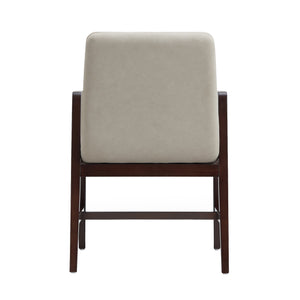 English Elm Stella Sculptural Wood Velvet Armchair in Graphite with Dark Walnut Frame, Luxe Upholstery, Durable Design Champagne B365P397796