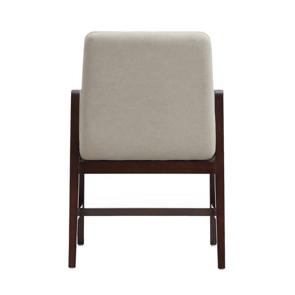 English Elm Stella Sculptural Wood Velvet Armchair in Graphite with Dark Walnut Frame, Luxe Upholstery, Durable Design Champagne B365P397796