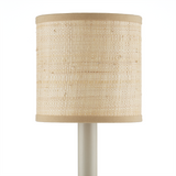 Natural Grasscloth Drum Chandelier Shade