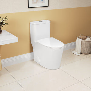 English Elm 1.1/1.6 Gpf Skirted One-piece Elongated Ceramic Toilet with Soft Close Seat Watersense B2724P246932