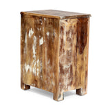 Christopher Knight Home® - Noble House - Offerman Boho Handcrafted Wood Nightstand, Natural And Distressed White