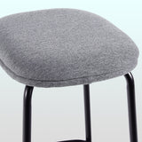 Simple Counter Stool with Upholstered Seat - Set of 2 Charcoal MUTD7DCL Walker Edison