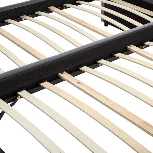 English Elm Grey velvet daybed with diamond-grid pull-out trundle, modern velvet finish, sturdy wooden frame for guest-ready style W1361S00032