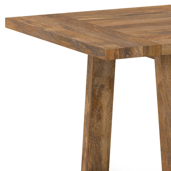 English Elm Whitley Solid Mango 72" Farmhouse Dining Table in Burnt Wax — Trestle Base, Durable Low‑VOC Finish B136P203496