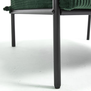 English Elm TS Modern decorative chair with plush teddy fleece upholstery and gold metal legs for luxe comfort and style Dark Green W2311P308067