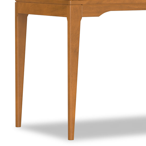 English Elm Harper Rubberwood Writing Desk with Keyboard Tray Mid-century Modern Home Office Storage Brown B136P420747