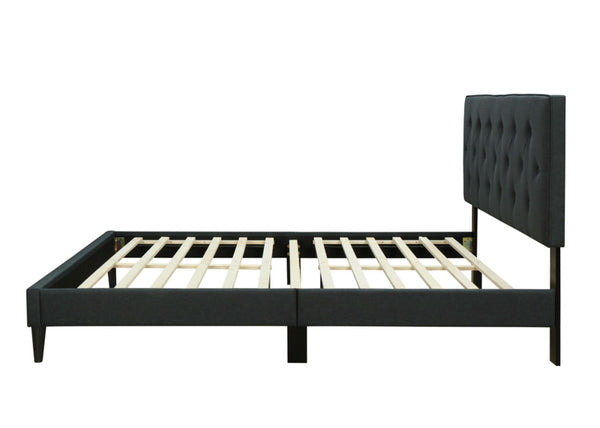English Elm King-Sized Channel Bed In A Box With Usb Charging - Modern Comfort & Stylish Tufted Design! B2699P230424