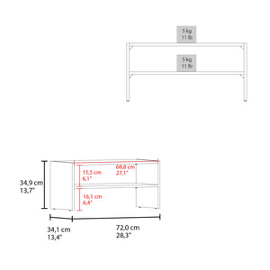 English Elm Modular compact shoe rack with 2 adjustable shelves, modern engineered wood design, durable storage White 28.74 L x 15.35 W x 3.15 H B097P395873