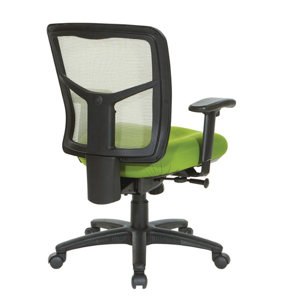 OSP Home Furnishings Green Air Mist Ergonomic Mesh Office Chair with Lumbar Support and Synchro Tilt Control 92555-9279