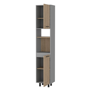 English Elm Everly Multicolor Kitchen Pantry Cabinet with Six Shelves & Double Doors — Space-Saving, Modern Design, Easy Assembly B128S00137