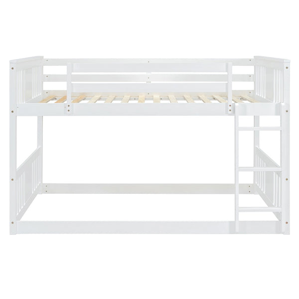 English Elm Full Over Bunk Bed Pine Frame Gray Finish Kids Guest Room Sleep Solution LT100207AAK