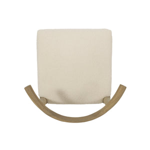 English Elm Christopher Knight Home® - DINING Chair Set of 2 Mid-Century Upholstered Rubberwood Dining Chairs with Tapered Legs and Open Backrest Ivory N771P266173Y