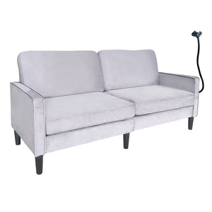 English Elm Modern Linen Loveseat with Washable Cover Spring Cushions Solid Frame Small Spaces W5052S00001