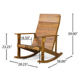 Christopher Knight Home® - Noble House - Axson Outdoor Acacia Wood Adirondack Rocking Chair (Set Of 2)