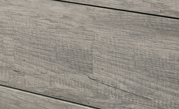 English Elm 1pc King Size Panel Bed with LED Backlit High Headboard and Built-in Shelving for Luxe Storage Gray 81.5 L x 28.35 W x 5.31 H B2741P333943