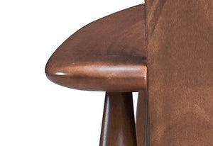 English Elm Alisa Charcoal Fabric Accent Chair with Brown Wood Finish, Removable Cushion, Foam Seat Comfort B2726S00384