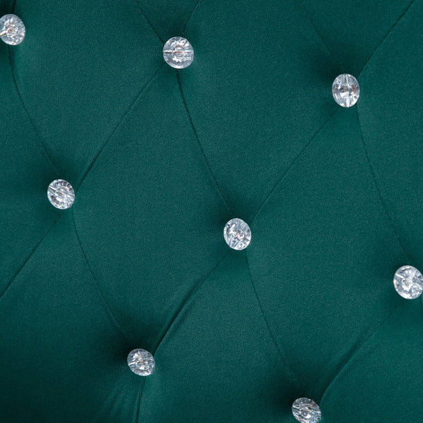 English Elm Vinsetto Elegant Velvet Office Chair With Adjustable Height, Swivel Wheels & Tilt Function, Dark Green W2225P229731-GIGA