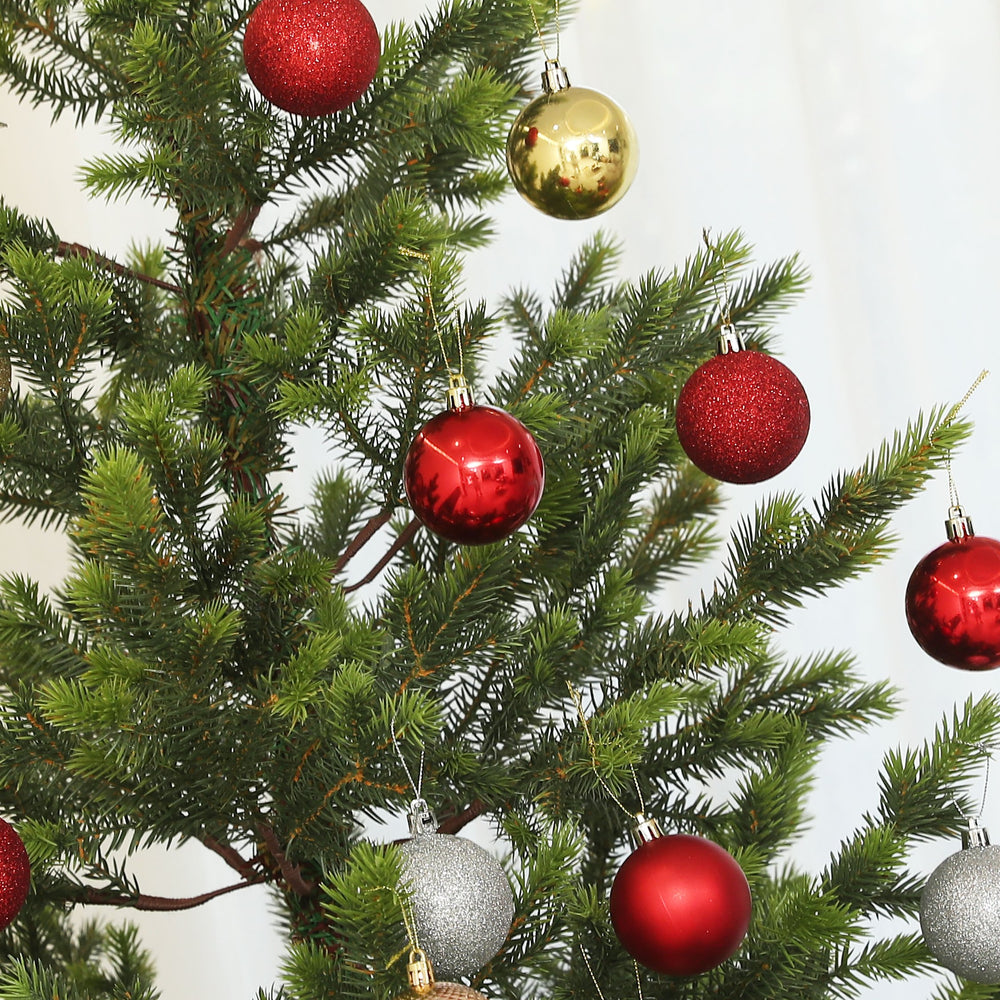English Elm Homcom 7Ft Realistic Cedar Christmas Tree With 2901 Tips, Easy Setup, Durable & Safe For Holidays W2225P249641