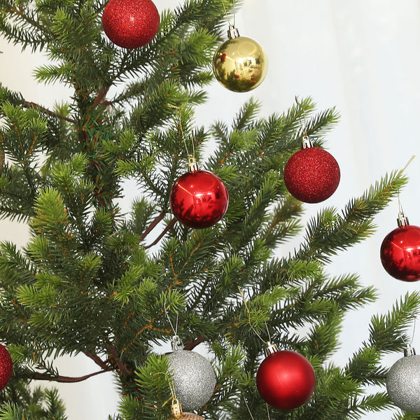 English Elm Homcom 7Ft Realistic Cedar Christmas Tree With 2901 Tips, Easy Setup, Durable & Safe For Holidays W2225P249641