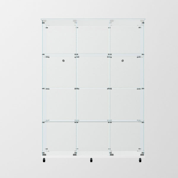 English Elm Tempered Glass Display Cabinet With Bluetooth Led Lights - Secure Storage For Wine, Files & Décor W3155S00014-GIGA