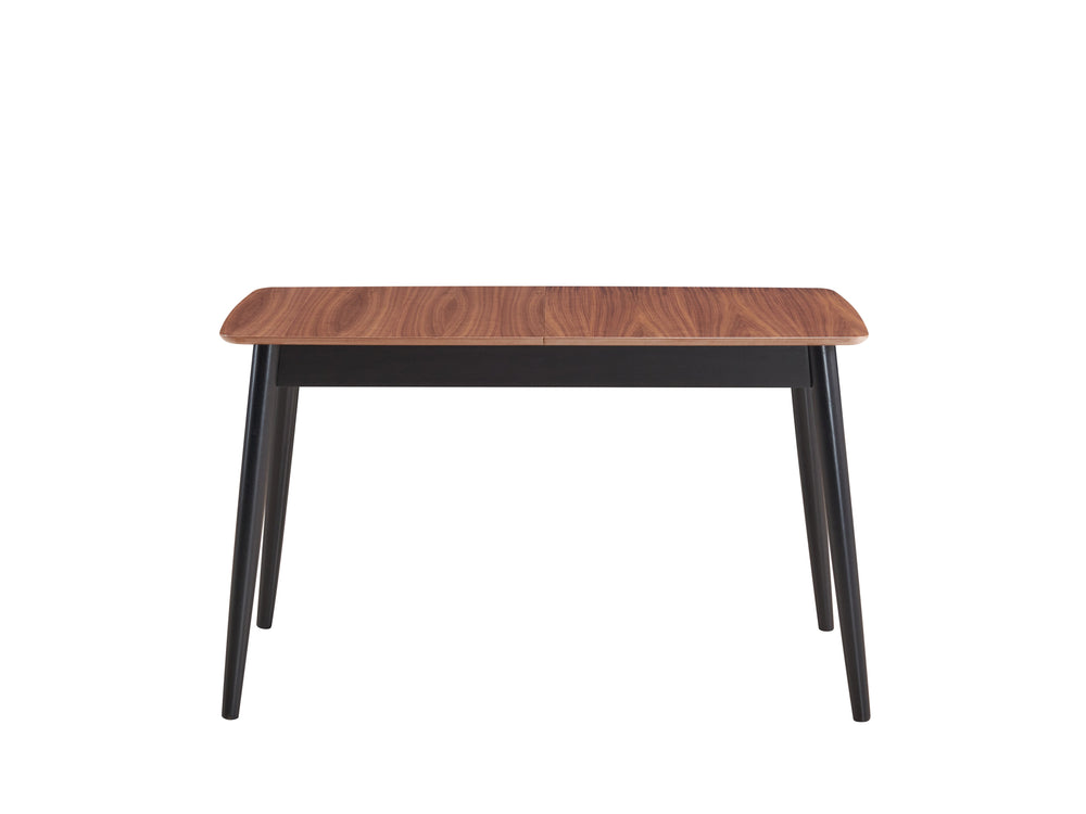 English Elm Natural dining table with turned legs and butterfly leaf—spacious rectangular design, contrasting finish, versatile for gatherings Natural+Black B062P209313