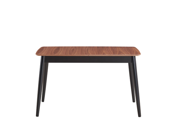 English Elm Natural dining table with turned legs and butterfly leaf—spacious rectangular design, contrasting finish, versatile for gatherings Natural+Black B062P209313