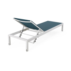 English Elm Christopher Knight Home® - Cape Coral Chaise Lounge - Adjustable Outdoor Lounger With Wheels, Breathable Mesh, And Durability 57592.00BLUMP2