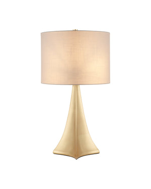 Currey & Company Cassia Table Lamp - Stunning Gold Metallic Design For Elegant Spaces, Perfect For Desks & Consoles Brass Composite 6000-1043-currey-company