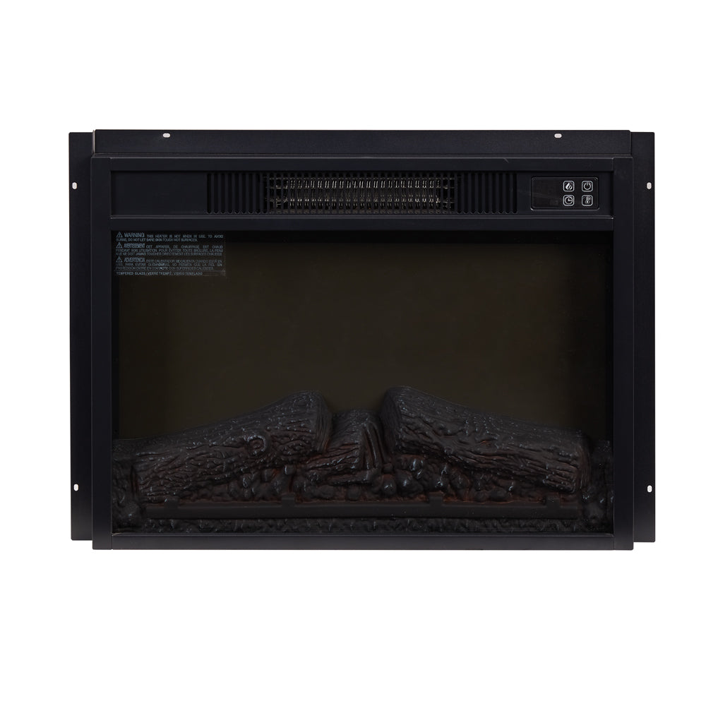 English Elm Electric Electric Fireplace Insert 23" 1400W 120V Realistic Flame Remote Control, Fits 23" Opening W2275P301462