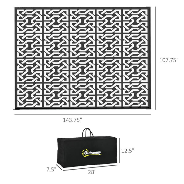 English Elm Outsunny Reversible Polypropylene Outdoor Rug Waterproof Portable Mat for Deck Camping Beach W2225P174536