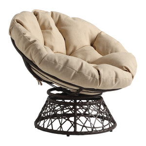 OSP Home Furnishings Papasan Chair Cream