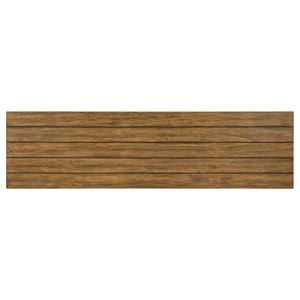English Elm Castleton Farmhouse Pine Media Console with Six Compartments for Living Room Entertainment Distressed Brown B062P448015