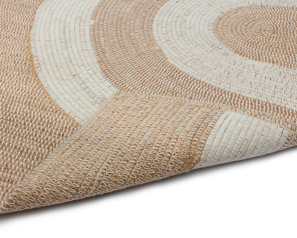 Sunpan Derby Hand-Woven Rug: Unique Crescent Pattern, Artisan Crafted from Recycled Materials for Indoors & Outdoors 8' X 10'