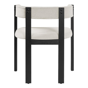 English Elm Bar Stools Set of 2 Rubberwood Barrel Back Counter Height Kitchen Island Seating Beige+Black N771P375072B
